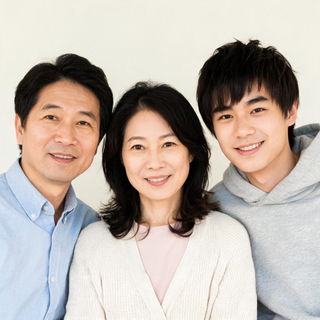 保護者との記念撮影Bくん