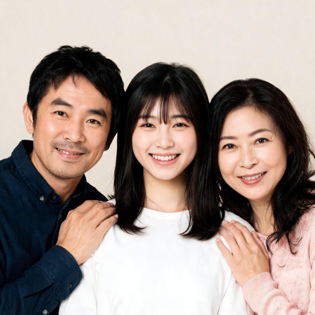 保護者との記念撮影Cさん