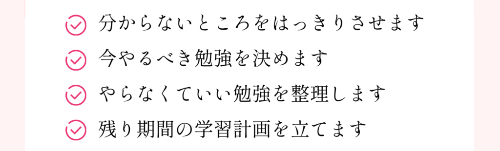 分からないところをはっきりさせます